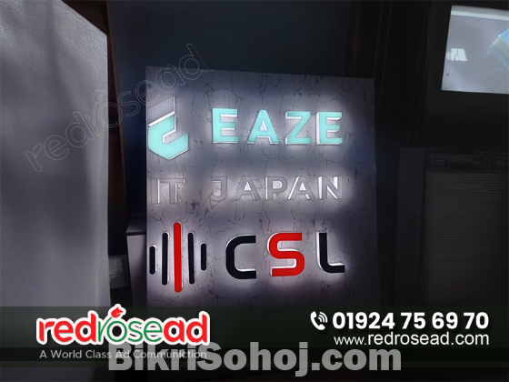 ACRYLIC LED LOGO SIGNAGE FOR IT COMPANY